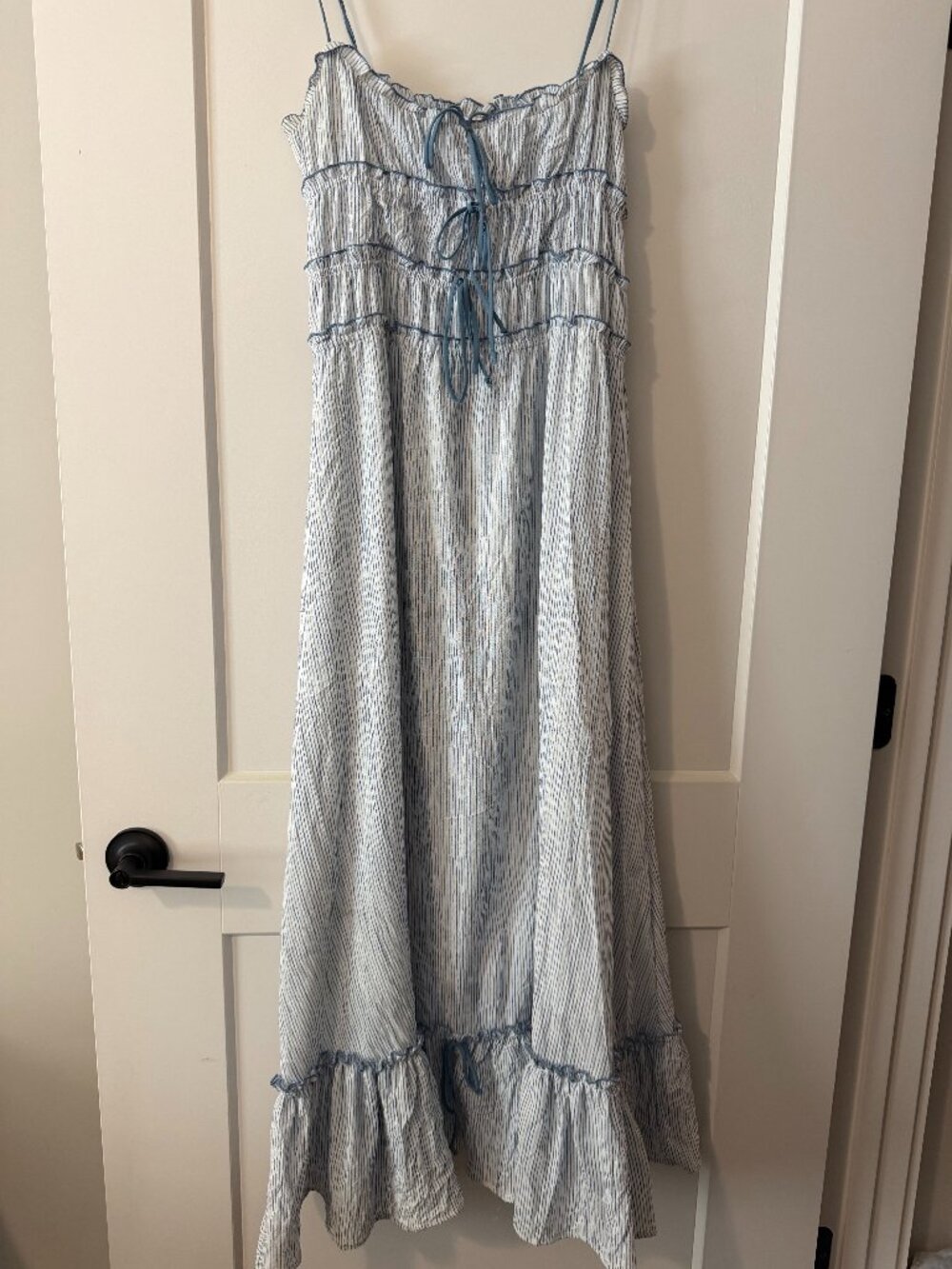 Blue and White Maxi Dress